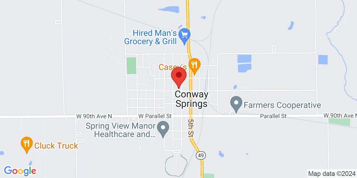 Map of Conway Springs City Library